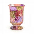 Mosaic Hurricane Glass Candle Holders 1