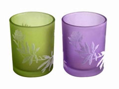 Frosted Votive Candle Holders