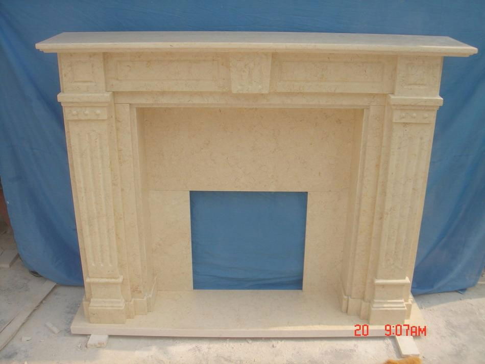 Fireplace made from Galala Beige 2