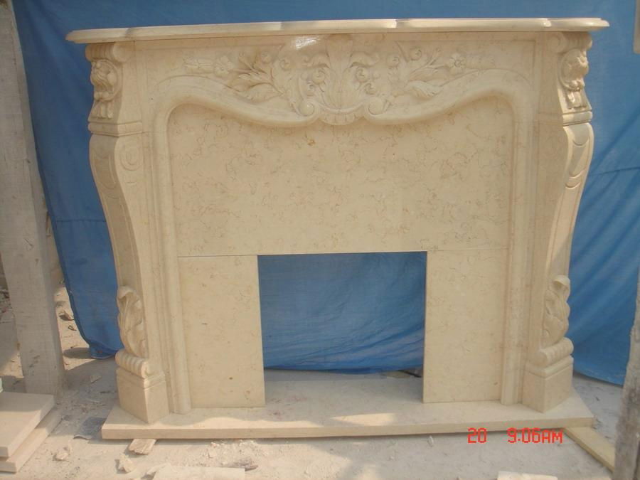 Fireplace made from Galala Beige 3