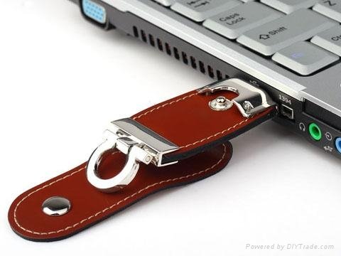 Red Leather usb flash drive  2