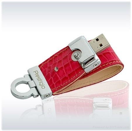 Red Leather usb flash drive 