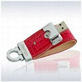 Red Leather usb flash drive  1