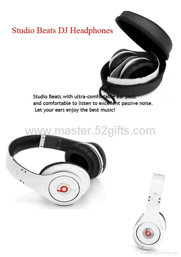 10pcs/lot Studio Headphones White wholesale/retail