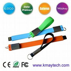 Rubber Strap USB Flash Drive