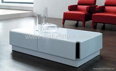 Modern white gloss coffee table