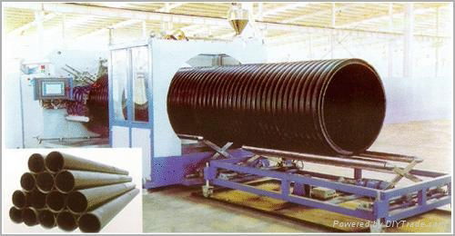 供應高品質HDPE大口徑中空壁纏繞管管材生產線