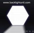 Laser light guide plate for LED Ceiling Light hexagonal panel 1