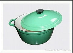 Cast Iron Enamel 5.5QT Pot