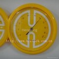 Plastic Wall Clock with Thermometer and Hygrometer 4
