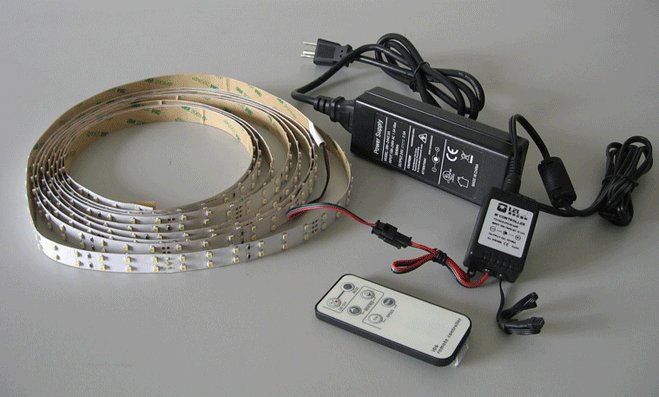 Double-row White Color Changing LED Strip Kit