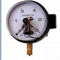 Magnetic electric contact pressure gauge 1
