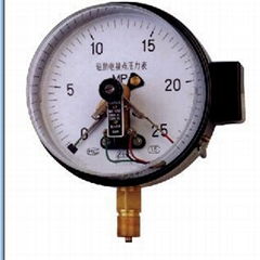 Magnetic electric contact pressure gauge