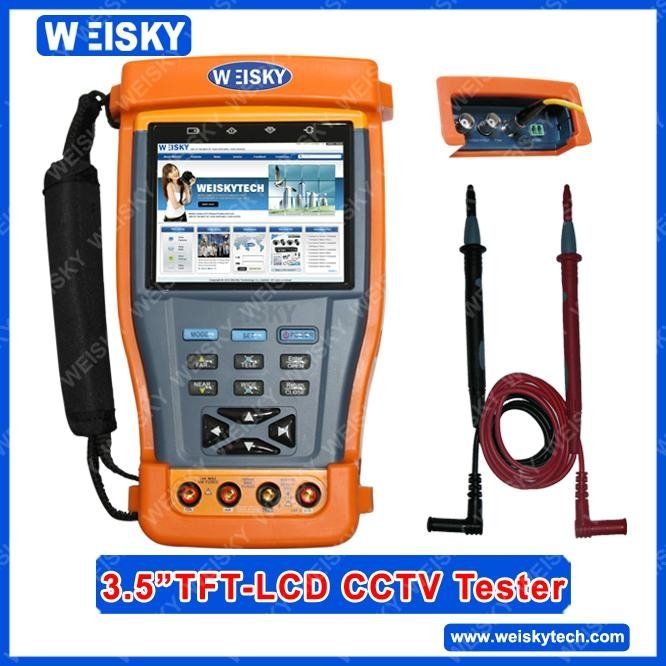 CCTV Tester 3.5 inch TFT-LCD with Digital Multimeter and Optical Power Meter 