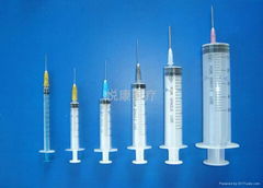 disposable three parts syringe with needle