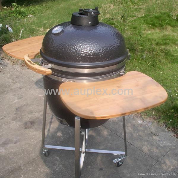 black color ceramic kamado bbq grill