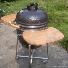 black color ceramic kamado bbq grill