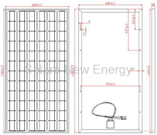 Monocrystalline silicon solar module190Wp 2