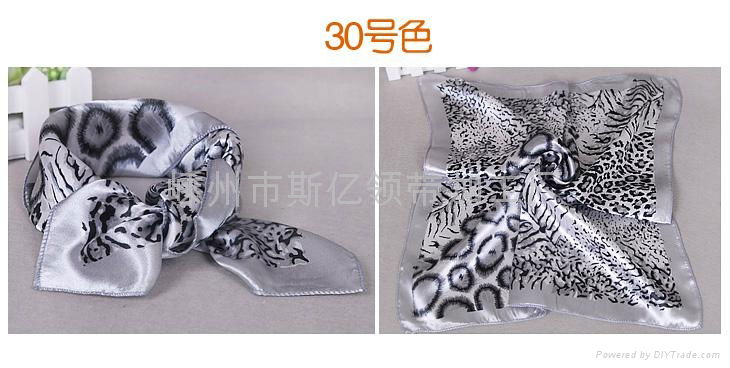 100% Polyester Satin Scarf/Square Imitation Silk Scarves 2