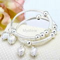 Chinese handmade sterling silver baby bangle 1