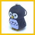 Owl Shaped Sound LED Key Chain