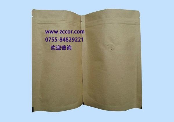 brown kraft aluminum foil pouch standup zipper lock bags