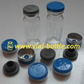 10ml glass vial with rubber stopper and flip off cap