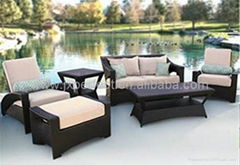 Popular and Unique PE Rattan garden sofa outdoor furniture