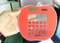 Transperant   with  touch screen  apple  shaped  8 digital  calculator  1