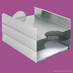 Metal office paper file tray