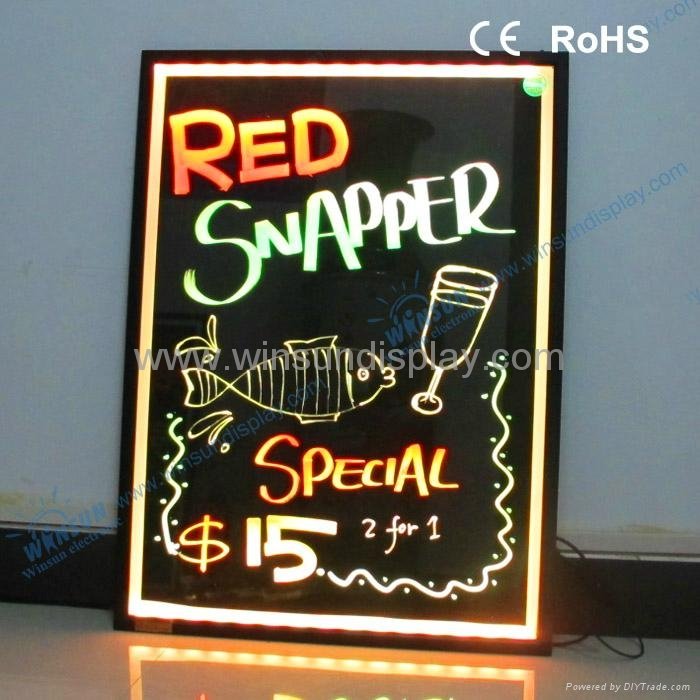 2012 new style led advertising board with neon effect 3