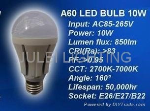 10W 850lm A19 A60 led bulb