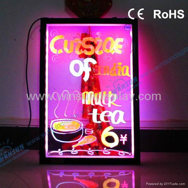 2012 electronic products transparent led writing boards