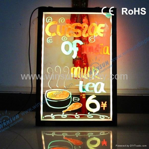 2012 electronic products transparent led writing boards 2