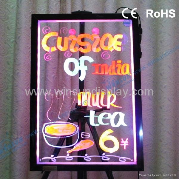 2012 electronic products transparent led writing boards 4