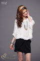 dolman sleeves T with lace decorotion 1