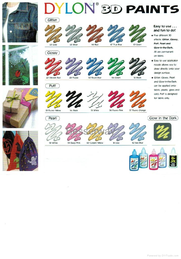 3D FABRIC PAINT DYLON (Hong Kong Trading Company) Dyes & Pigment