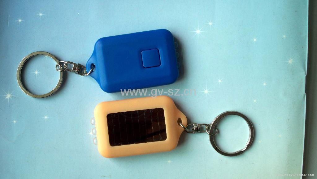 LED Solar Promotional Keychain 