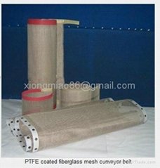 PTFE teflon coated fiberglass mesh conveyor belt 