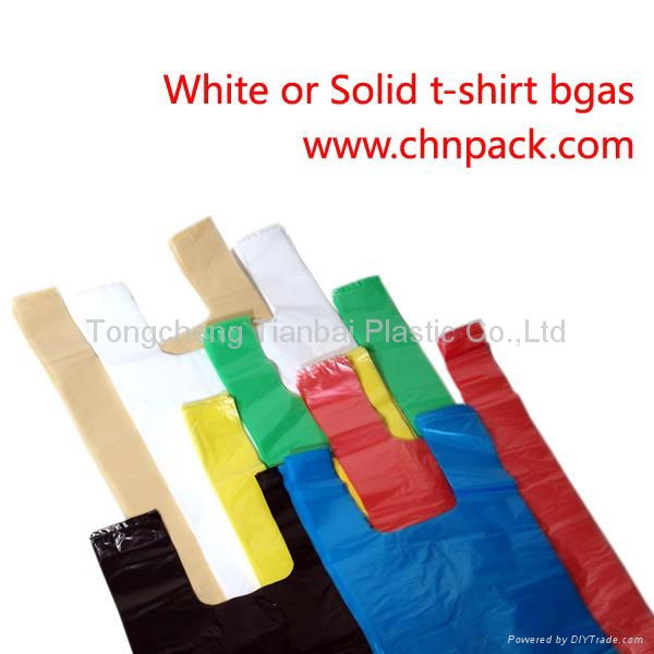 Wholesale virgin HDPE or LDPE t shirt bags for supermarket  4