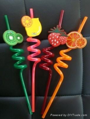 fruit shape PVC straws, party & bar accessories, straws