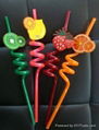 fruit shape PVC straws, party & bar