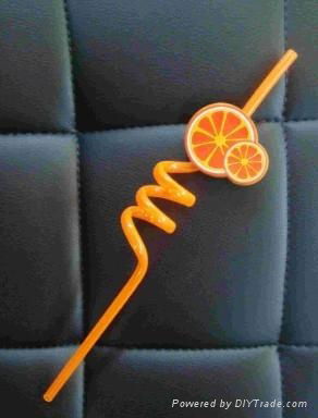 fruit shape PVC straws, party & bar accessories, straws 3