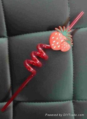 fruit shape PVC straws, party & bar accessories, straws 5