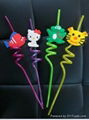 cartoon shape PVC straws, party & bar