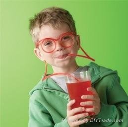 Crazy glasses straws,  straws, drinking straws
