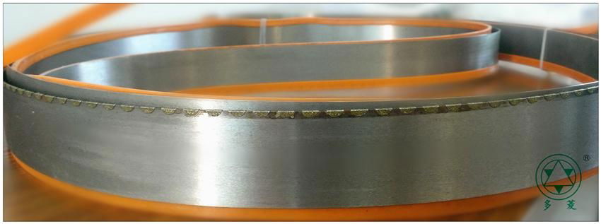 Diamond band saw blade for cutting sapphire/graphite