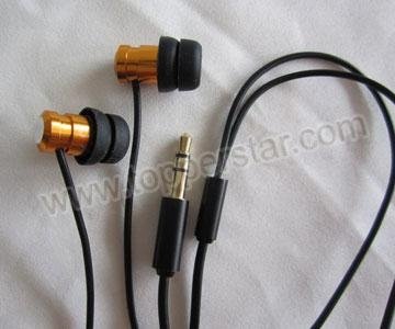 metal in-ear earphone for iPod / mobiles