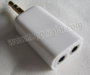 Dual 3.5mm Jack Stereo Earbud Adapter