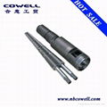 Twin screw barrel for extruder machine